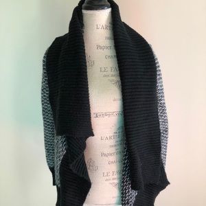 Banana Republic black & white waterfall sweater